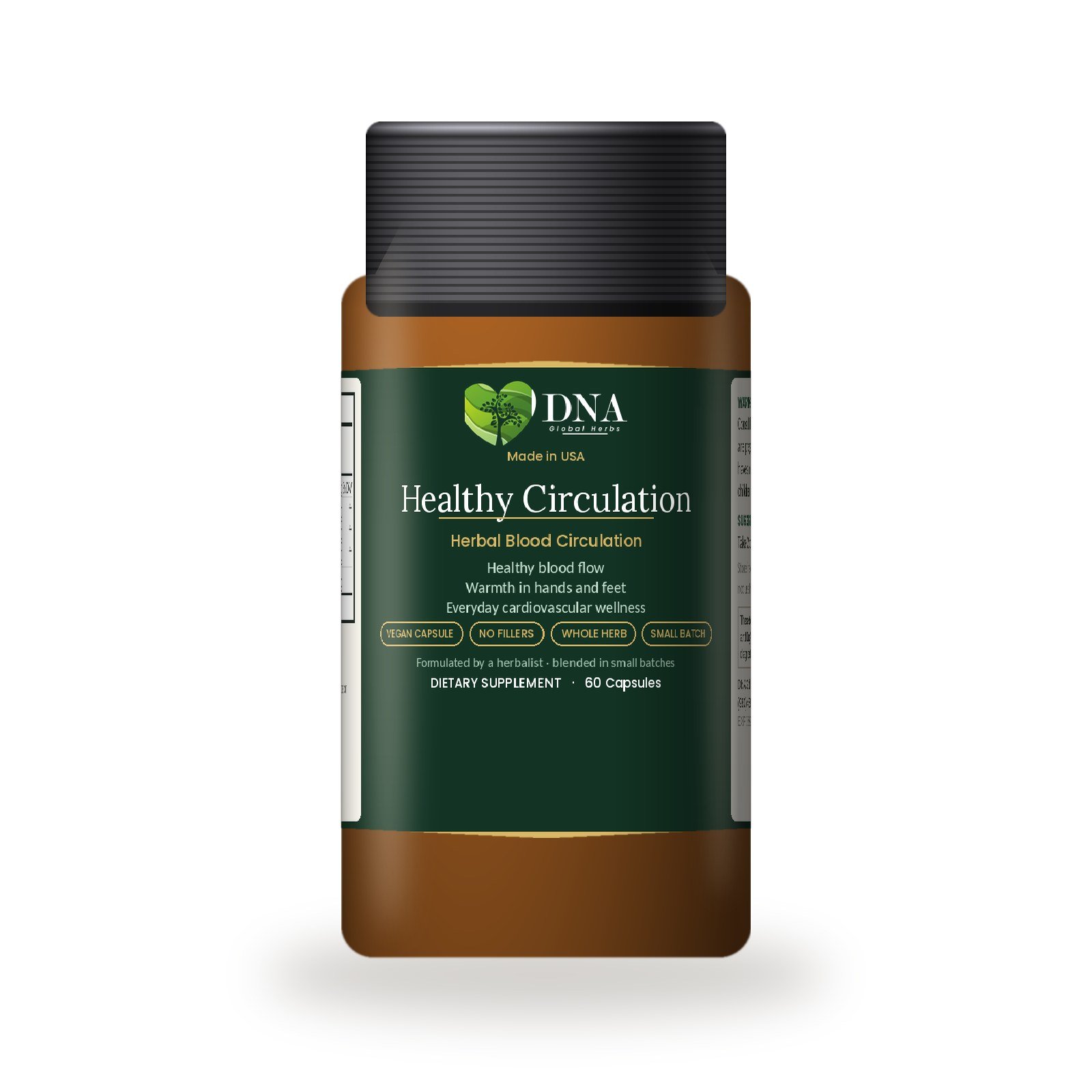 Herbal Blood Circulation bottle, front label