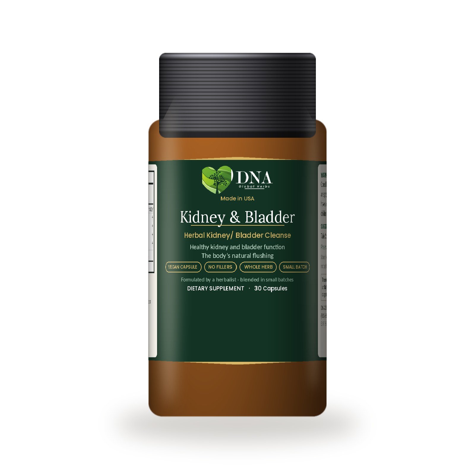 Herbal Kidney/ Bladder Cleanse bottle, front label