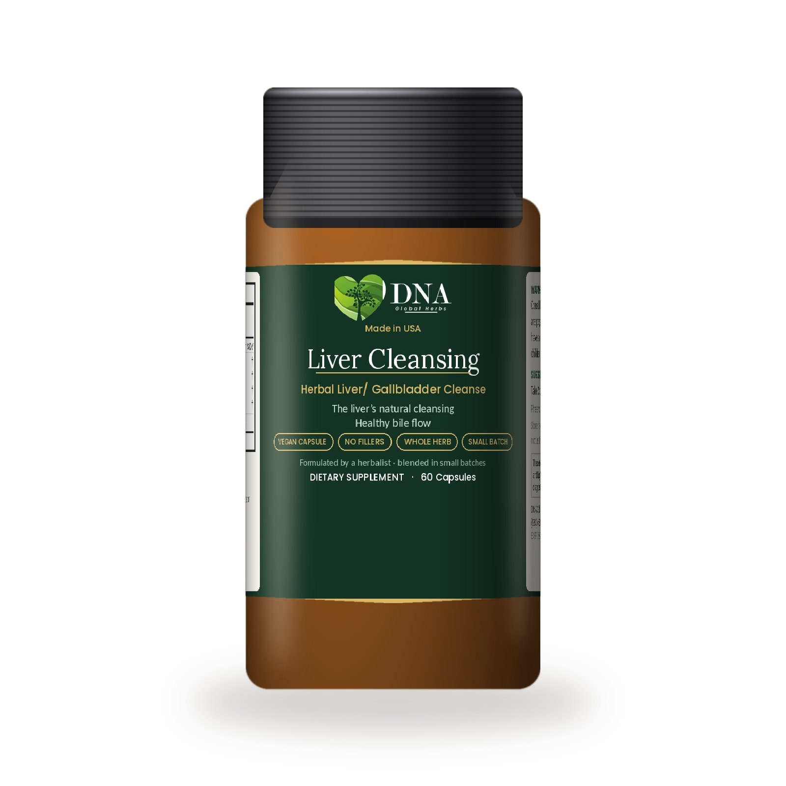 Herbal Liver/ Gallbladder Cleanse bottle, front label
