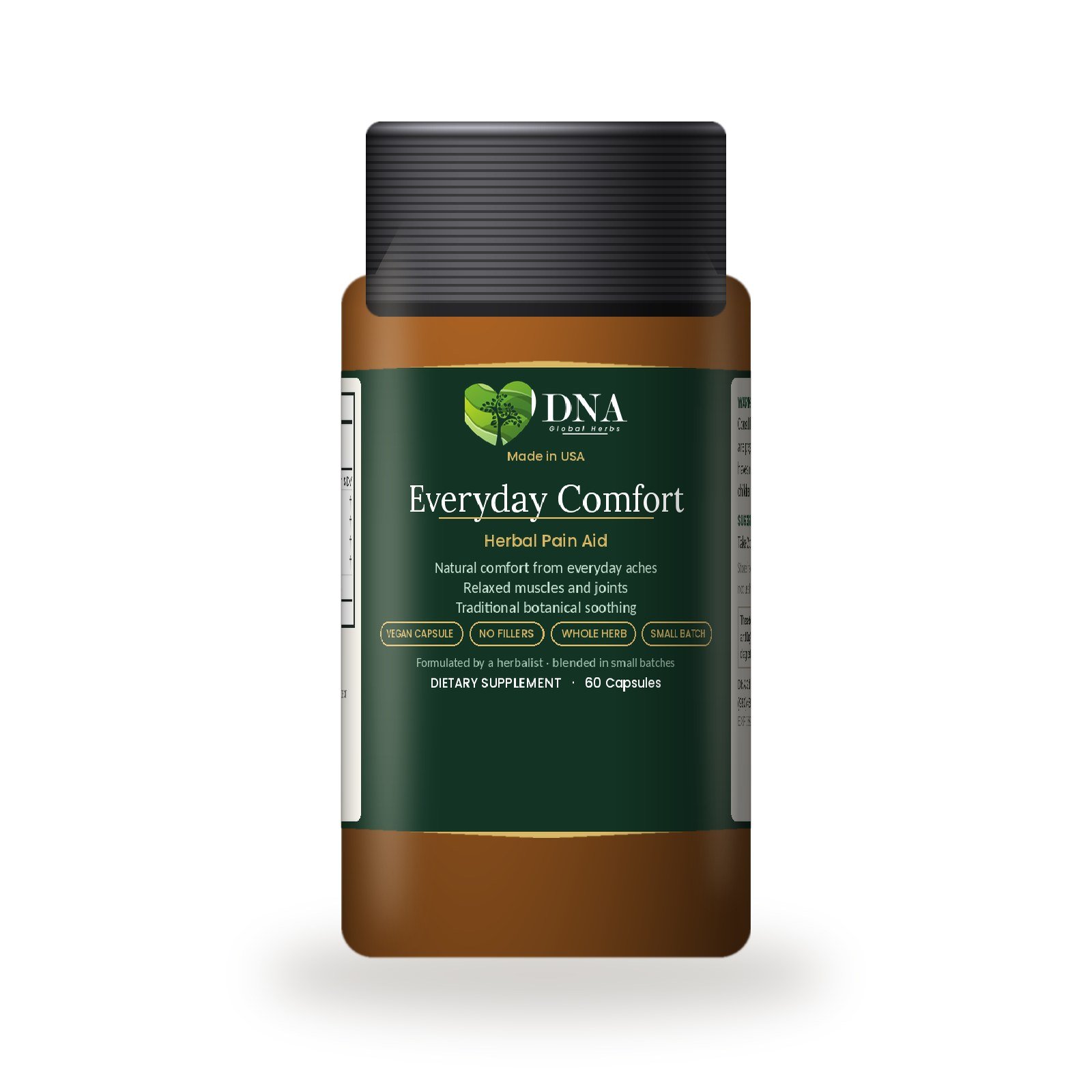 Herbal Pain Aid bottle, front label