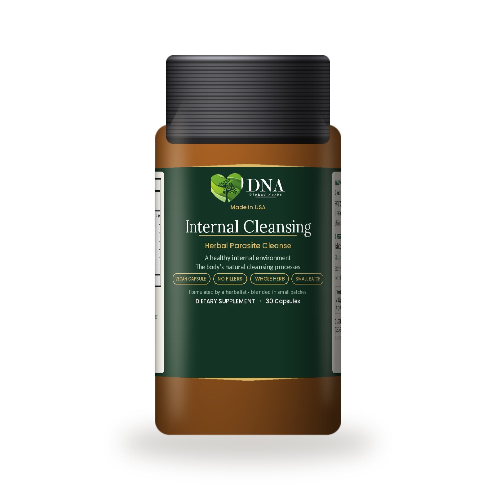 Herbal Parasite Cleanse bottle, front label